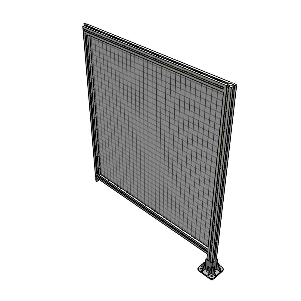 A2-1400-1200-0150-TYMFK SINGLE PANEL-LEG ON RIGHT WITH TIE PLATES AND ANGLE 1400MM X 1200MM 1" MESH, AS A KIT