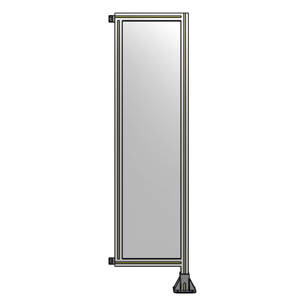 A2-1700-0450-0150-HYPFK SINGLE PANEL-LEG ON RIGHT WITH HINGES 1700MM X 450MM 1/4" POLYCARBONATE, AS A KIT