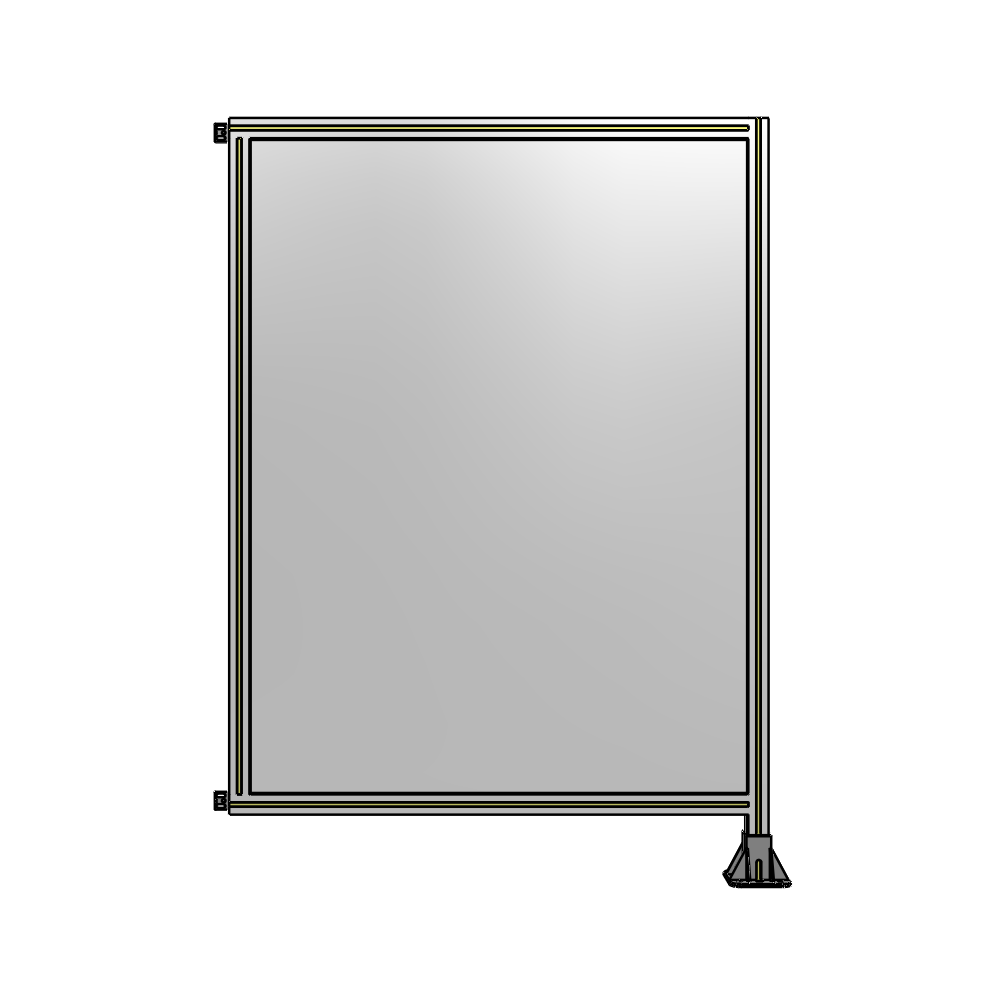 A2-1700-1200-0150-HYPFA SINGLE PANEL-LEG ON RIGHT WITH HINGES 1700MM X 1200MM  1/4" POLYCARBONATE, FULLY ASSEMBLED