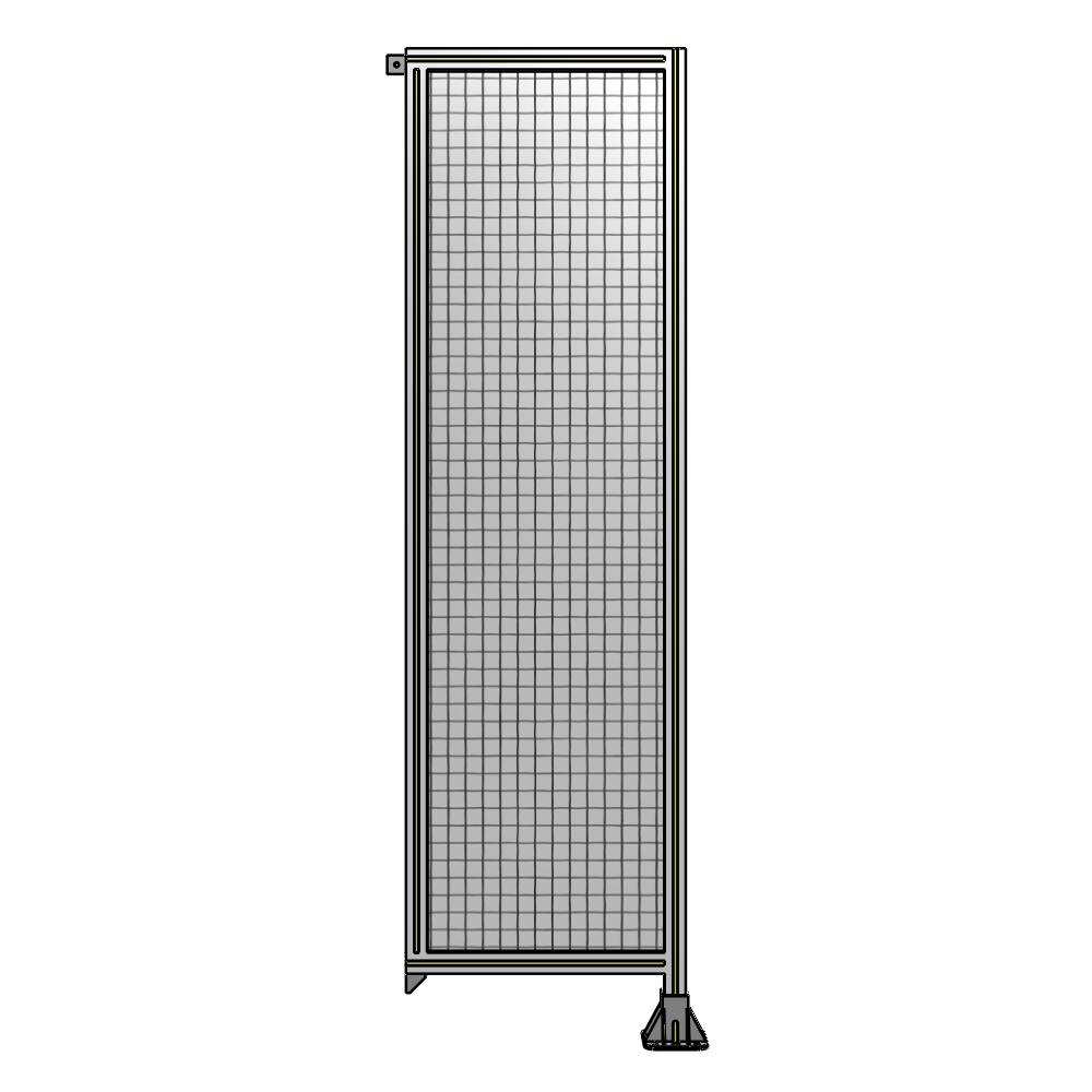 A2-2135-0600-0150-TYMFA SINGLE PANEL-LEG ON RIGHT WITH TIE PLATES AND ANGLE 2135MM X 600MM  1" MESH, FULLY ASSEMBLED