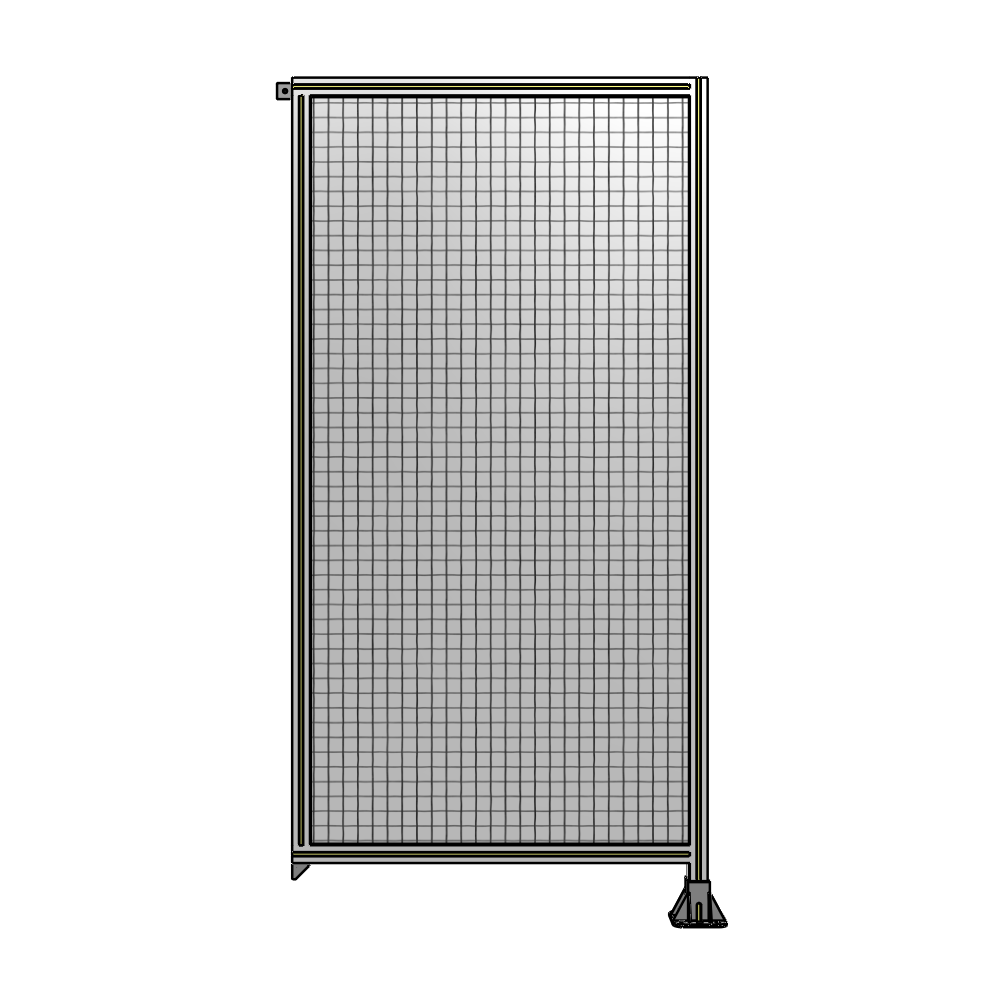 A2-2135-1050-0150-TYMFA SINGLE PANEL-LEG ON RIGHT WITH TIE PLATES AND ANGLE 2135MM X 1050MM  1" MESH, FULLY ASSEMBLED