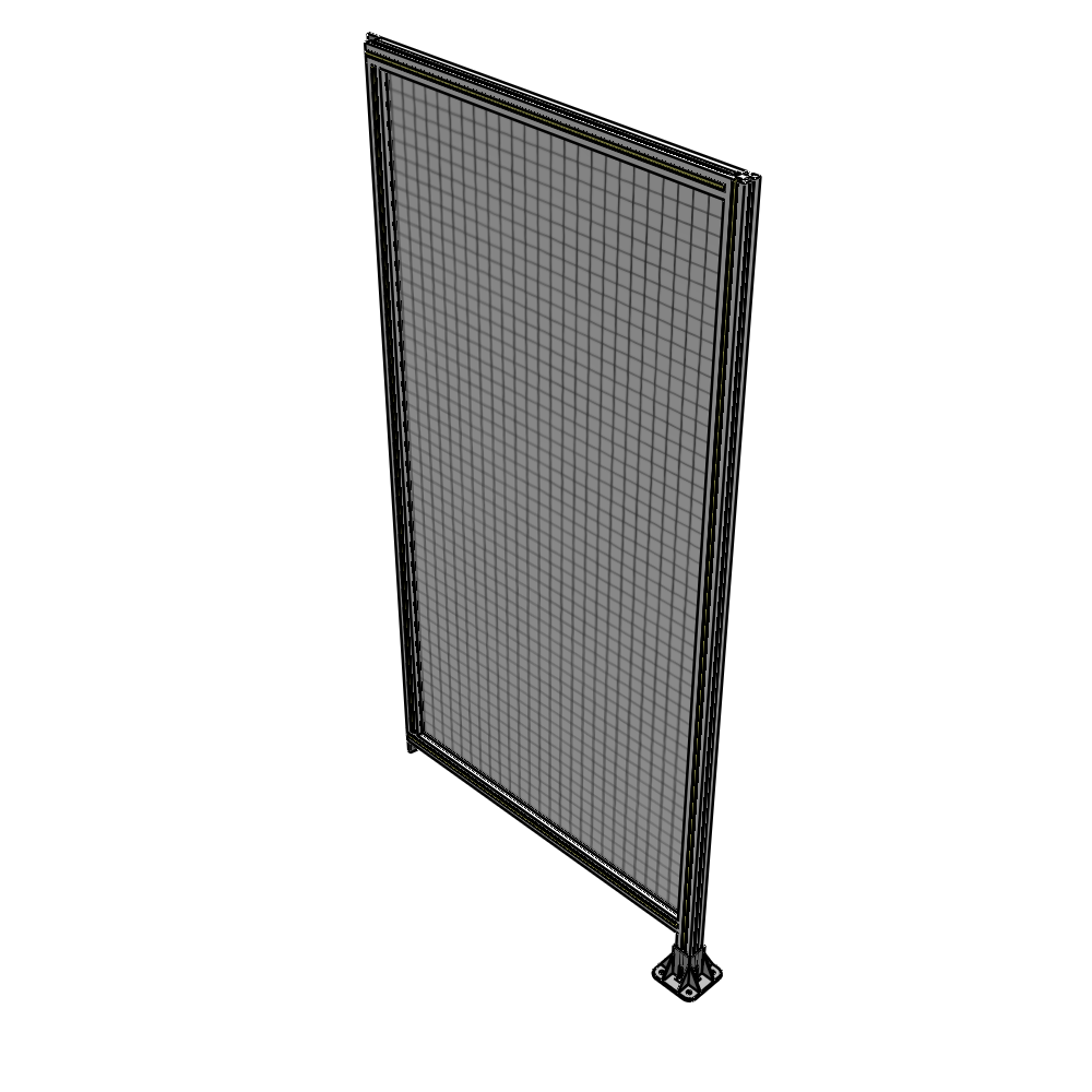 A2-2135-1050-0150-TYMFA SINGLE PANEL-LEG ON RIGHT WITH TIE PLATES AND ANGLE 2135MM X 1050MM  1" MESH, FULLY ASSEMBLED