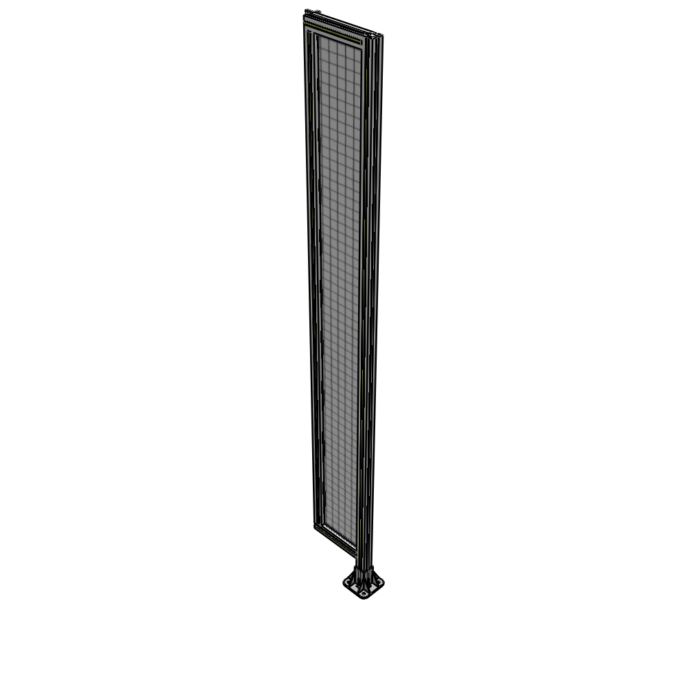 A2-2400-0300-0150-HYMFK SINGLE PANEL-LEG ON RIGHT WITH HINGES 2400MM X 300MM 1" MESH, AS A KIT