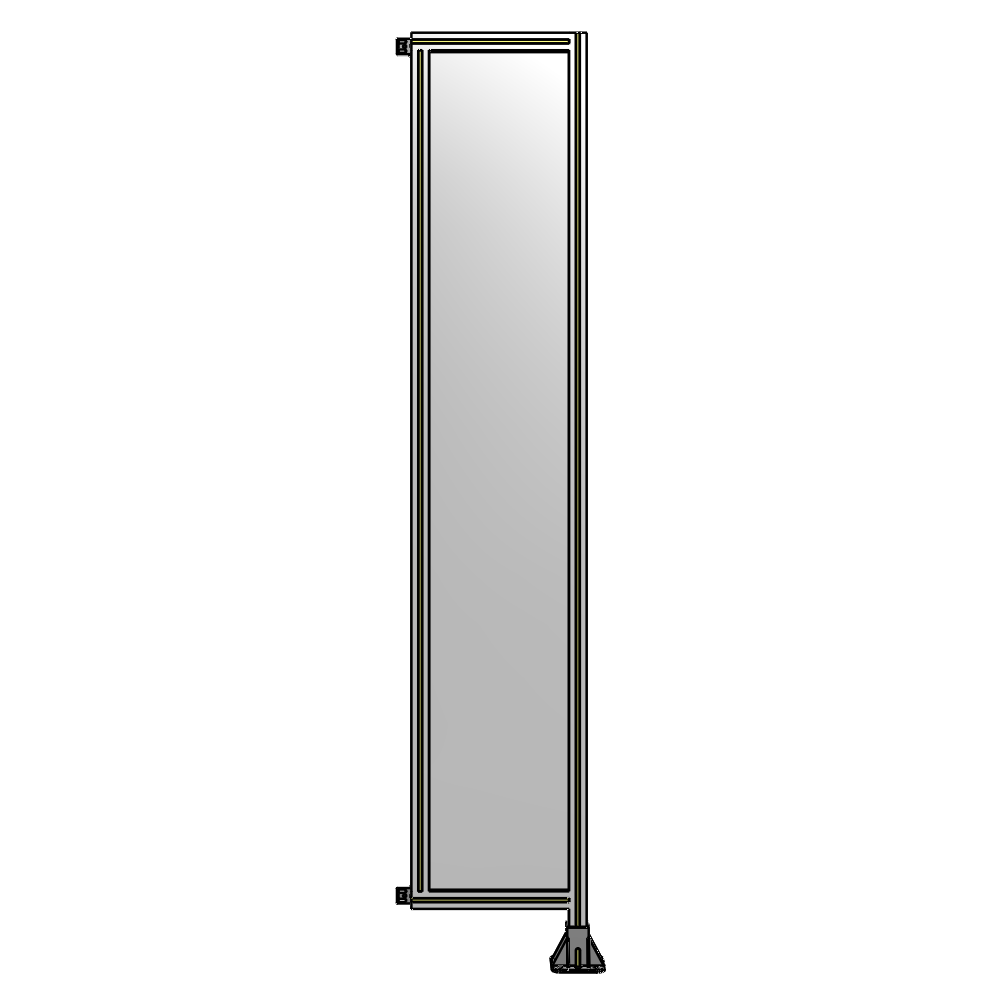 A2-2400-0450-0150-HYPFA SINGLE PANEL-LEG ON RIGHT WITH HINGES 2400MM X 450MM  1/4" POLYCARBONATE, ASSEMBLED