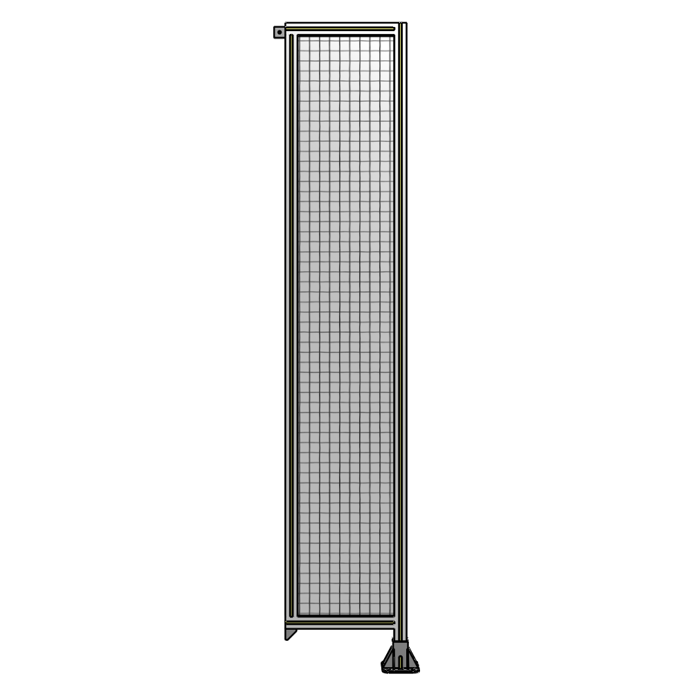 A2-2400-0450-0150-TYMFA SINGLE PANEL-LEG ON RIGHT WITH TIE PLATES AND ANGLE 2400MM X 450MM  1" MESH, FULLY ASSEMBLED