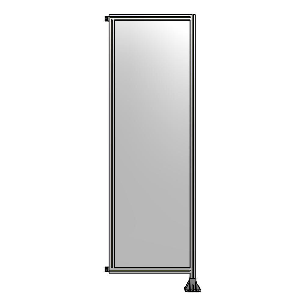 A2-2400-0750-0150-HYPFA SINGLE PANEL-LEG ON RIGHT WITH HINGES 2400MM X 750MM  1/4" POLYCARBONATE, ASSEMBLED