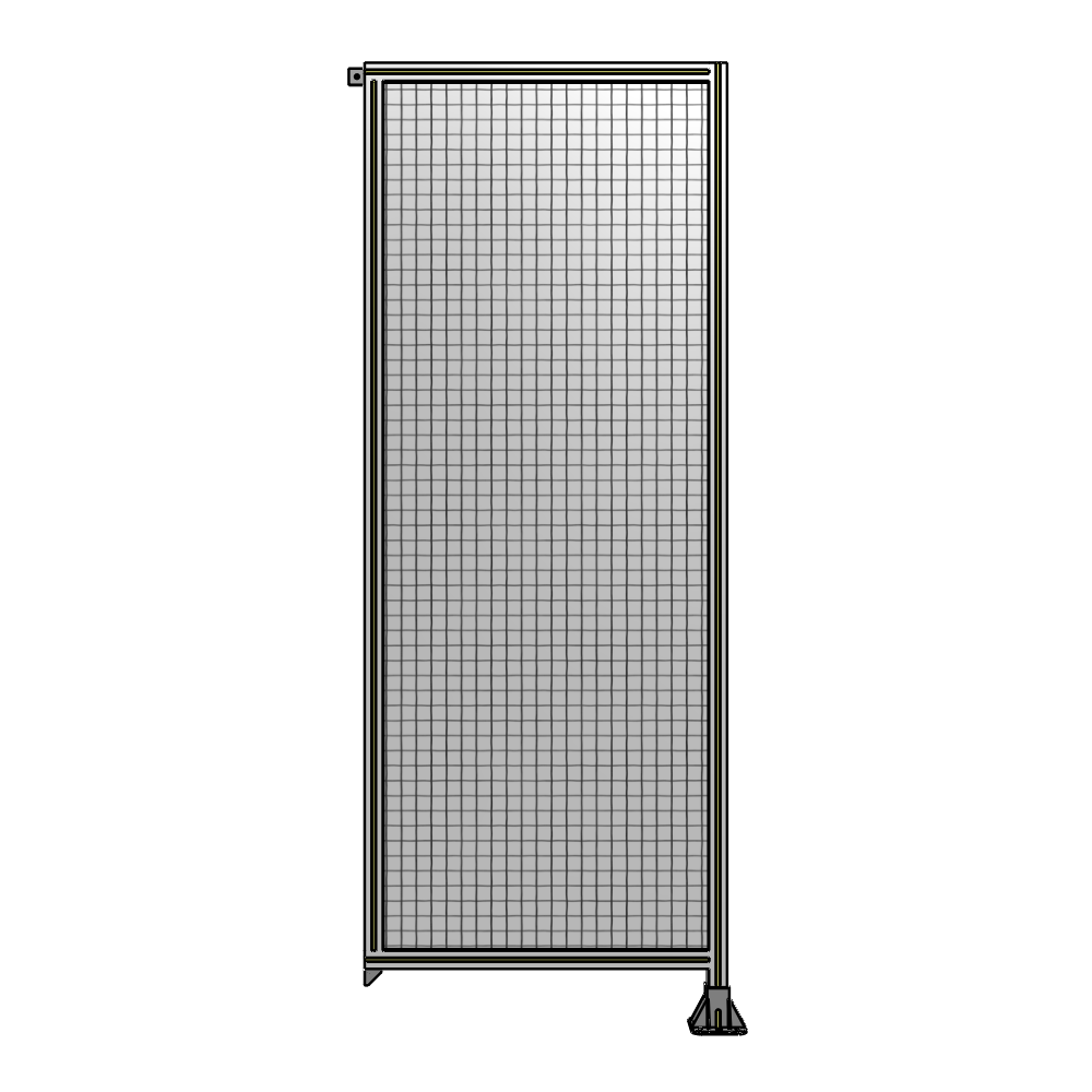 A2-2400-0900-0150-TYMFA SINGLE PANEL-LEG ON RIGHT WITH TIE PLATES AND ANGLE 2400MM X 900MM  1" MESH, FULLY ASSEMBLED