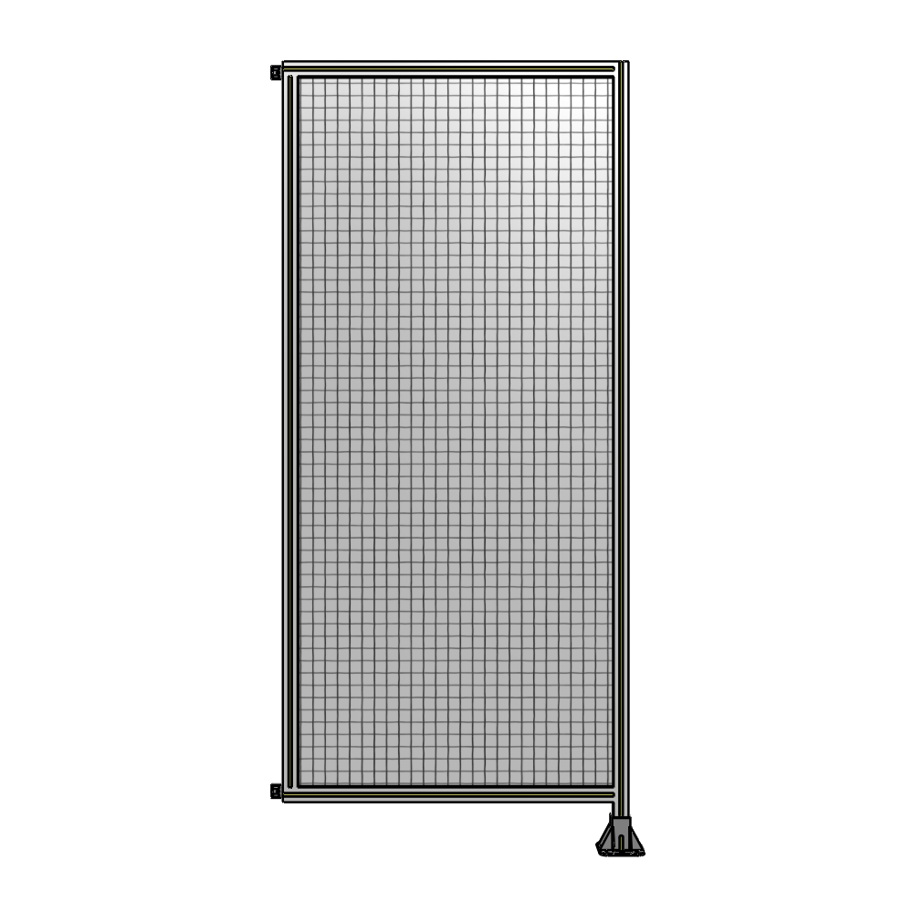 A2-2400-1050-0150-HYMFA SINGLE PANEL-LEG ON RIGHT WITH HINGES 2400MM X 1050MM 1" MESH, FULLY ASSEMBLED
