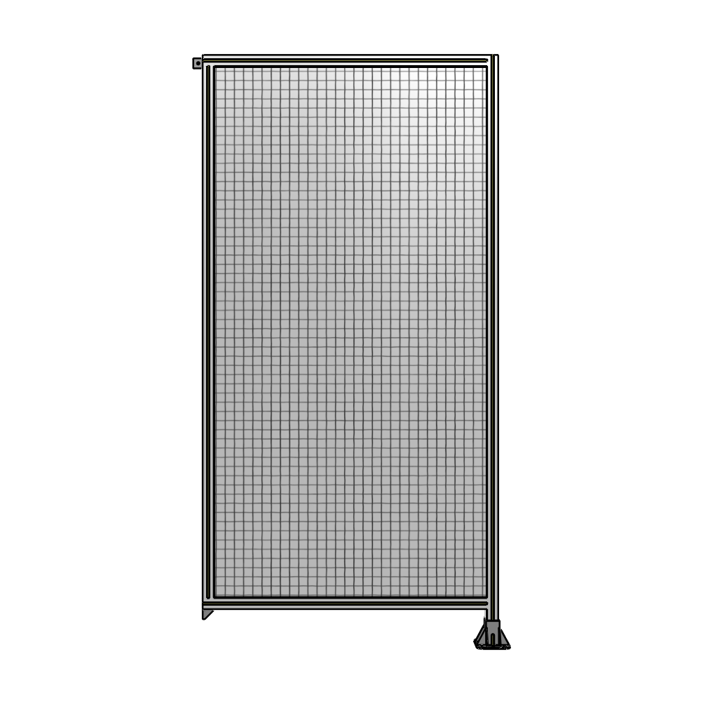 A2-2400-1200-0150-TYMFK SINGLE PANEL-LEG ON RIGHT WITH TIE PLATES AND ANGLE 2400MM X 1200MM 1" MESH, AS A KIT