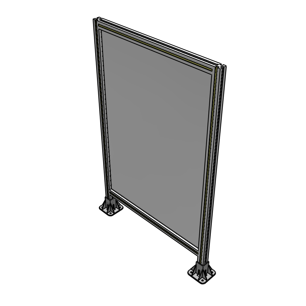 A3-1400-0900-0150-ZYPFK SINGLE PANEL-LEG ON BOTH SIDES 1400MM X 900MM 1/4" POLYCARBONATE, AS A KIT