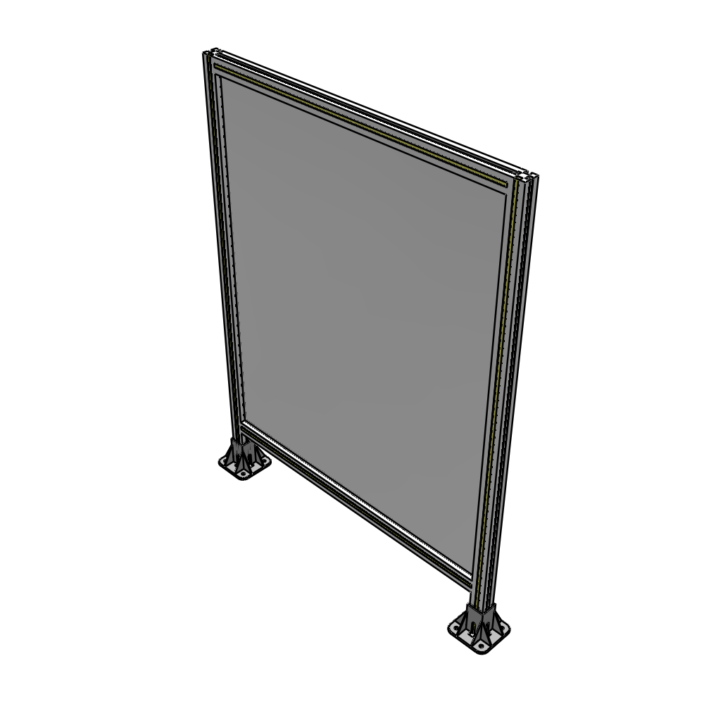 A3-1400-1050-0150-ZYPFK SINGLE PANEL-LEG ON BOTH SIDES 1400MM X 1050MM 1/4" POLYCARBONATE, AS A KIT