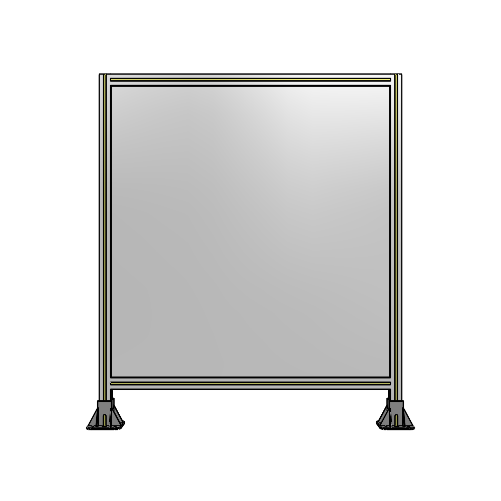 A3-1400-1200-0150-ZYPFK SINGLE PANEL-LEG ON BOTH SIDES 1400MM X 1200MM 1/4" POLYCARBONATE, AS A KIT