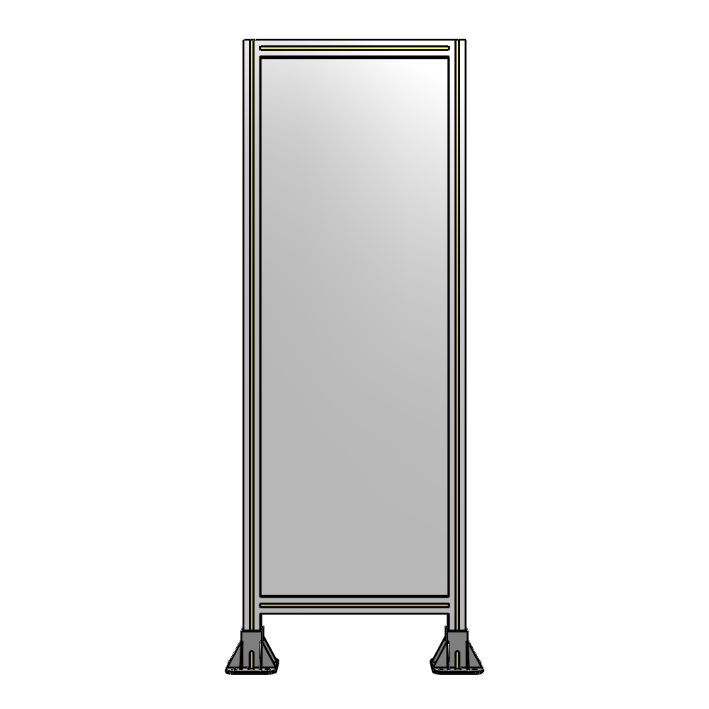 A3-1700-0600-0150-ZYPFK SINGLE PANEL-LEG ON BOTH SIDES 1700MM X 600MM 1/4" POLYCARBONATE, AS A KIT