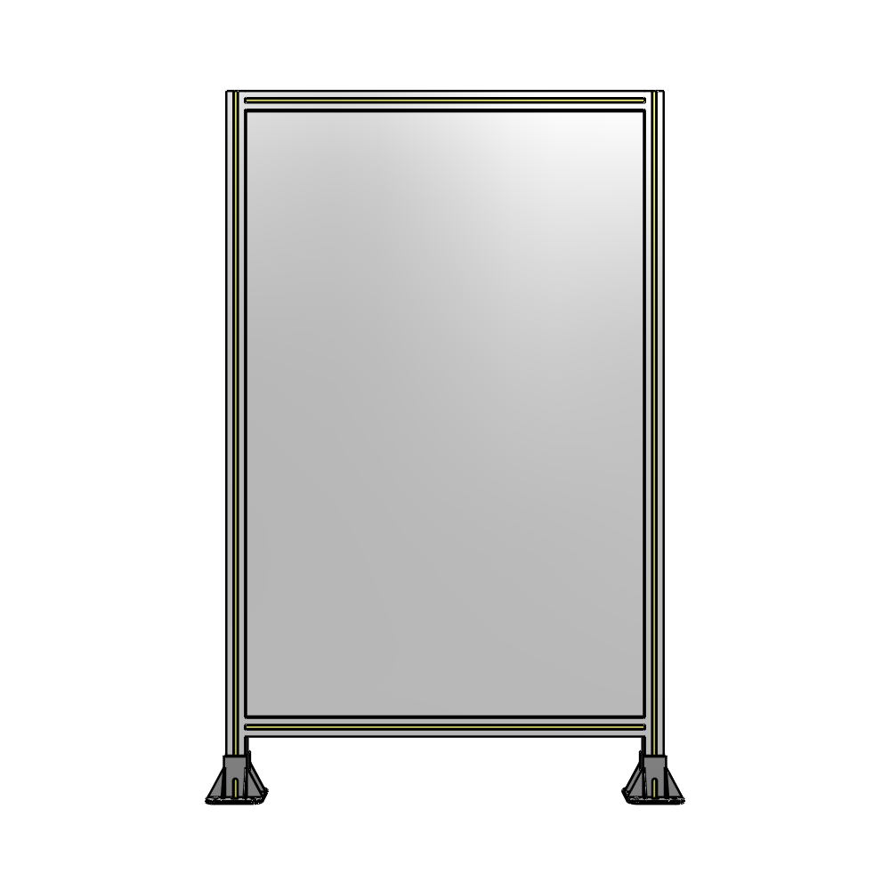 A3-1700-1050-0150-ZYPFA SINGLE PANEL-LEG ON BOTH SIDES 1700MM X 1050MM 1/4" POLYCARBONATE, FULLY ASSEMBLED