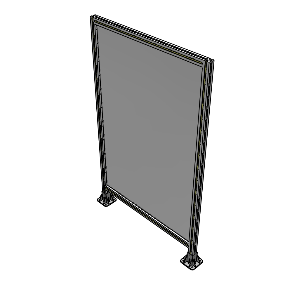A3-1700-1050-0150-ZYPFA SINGLE PANEL-LEG ON BOTH SIDES 1700MM X 1050MM 1/4" POLYCARBONATE, FULLY ASSEMBLED