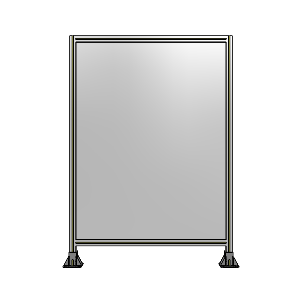A3-1700-1200-0150-ZYPFK SINGLE PANEL-LEG ON BOTH SIDES 1700MM X 1200MM 1/4" POLYCARBONATE, AS A KIT
