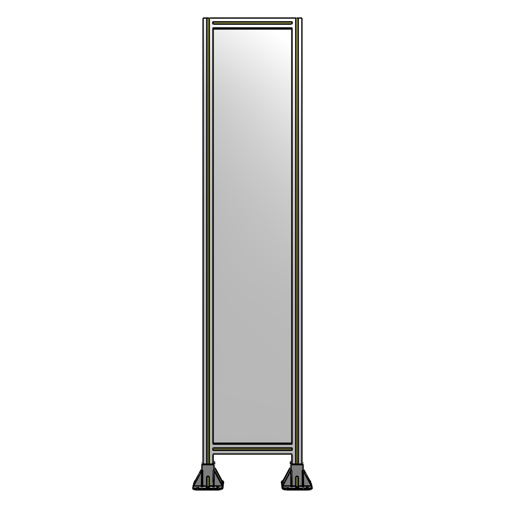 A3-2135-0450-0150-ZYPFK SINGLE PANEL-LEG ON  BOTH SIDES  2135MM X 450MM  1/4" POLYCARBONATE, AS A KIT