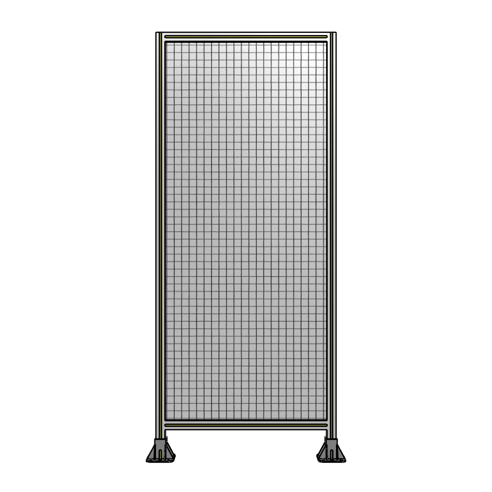 A3-2135-0900-0150-ZYMFA SINGLE PANEL-LEG ON  BOTH SIDES  2135MM X 900MM  1" MESH, FULLY ASSEMBLED