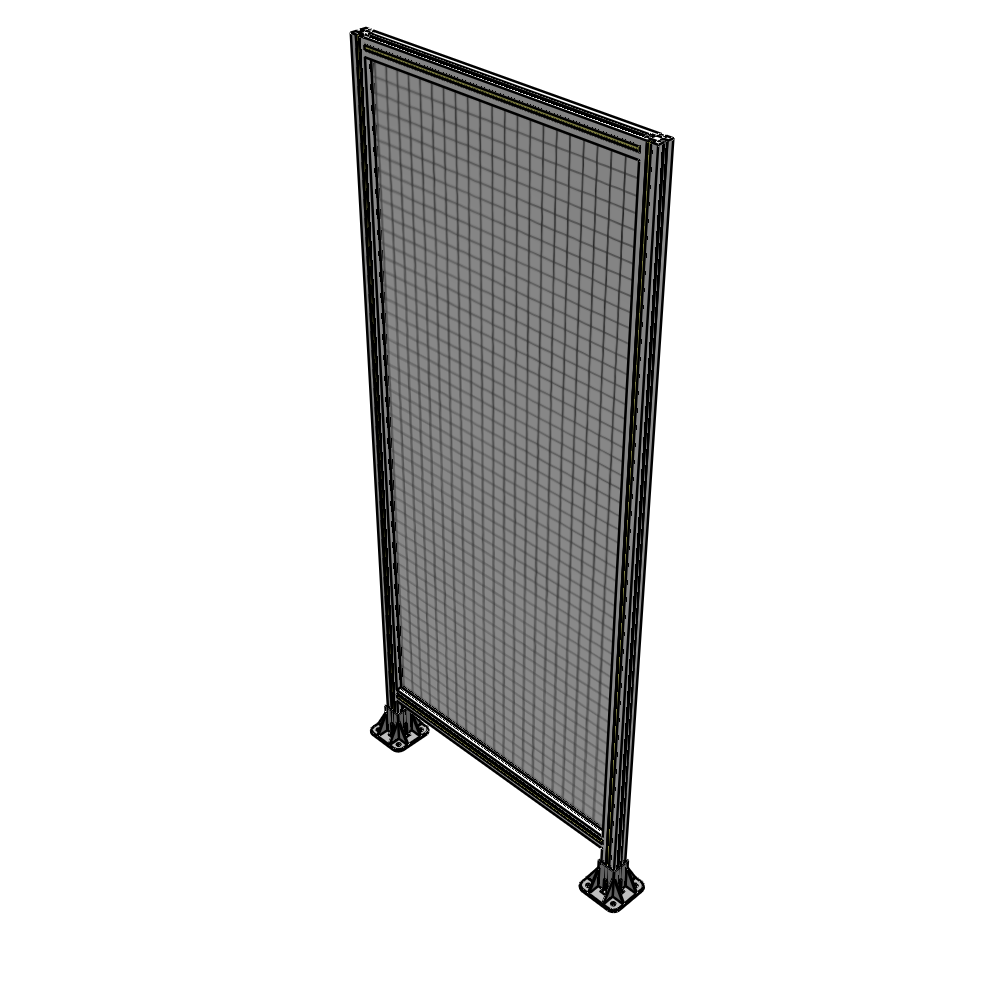 A3-2135-0900-0150-ZYMFA SINGLE PANEL-LEG ON  BOTH SIDES  2135MM X 900MM  1" MESH, FULLY ASSEMBLED