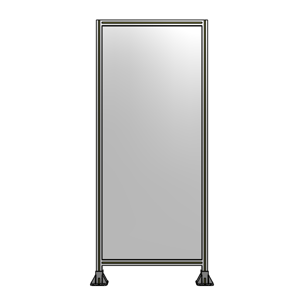 A3-2135-0900-0150-ZYPFK SINGLE PANEL-LEG ON BOTH SIDES 2135MM X 900MM 1/4" POLYCARBONATE, AS A KIT