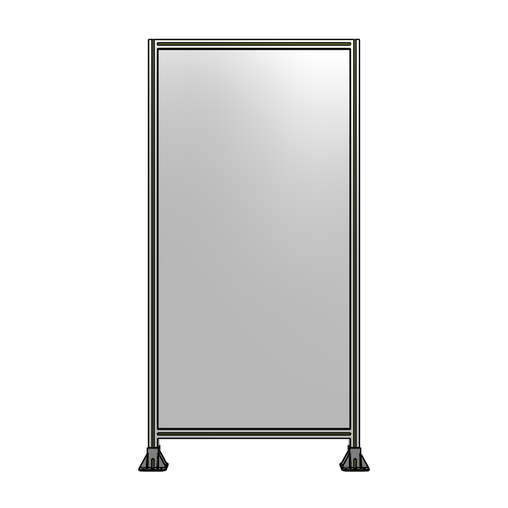 A3-2135-1050-0150-ZYPFK SINGLE PANEL-LEG ON  BOTH SIDES  2135MM X 1050MM  1/4" POLYCARBONATE, AS A KIT