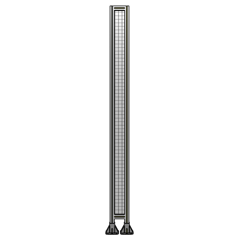 A3-2400-0200-0150-ZYMFA SINGLE PANEL-LEG ON BOTH SIDES 2400MM X 200MM 1" MESH, FULLY ASSEMBLED