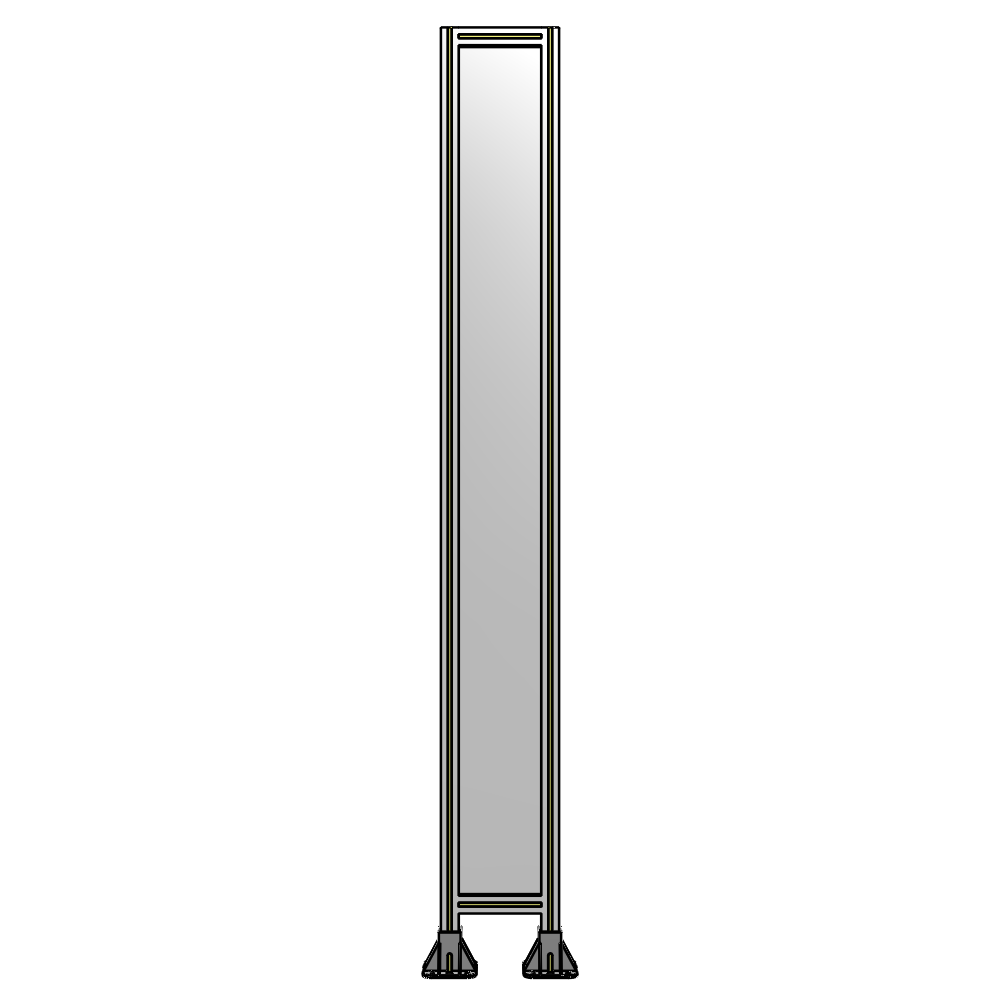 A3-2400-0300-0150-ZYPFK SINGLE PANEL-LEG ON BOTH SIDES 2400MM X 300MM 1/4" POLYCARBONATE, AS A KIT