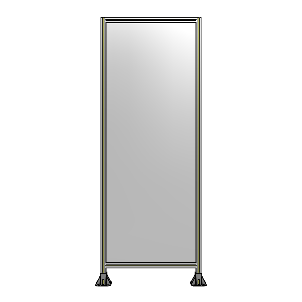 A3-2400-0900-0150-ZYPFK SINGLE PANEL-LEG ON  BOTH SIDES  2400MM X 900MM  1/4" POLYCARBONATE, AS A KIT