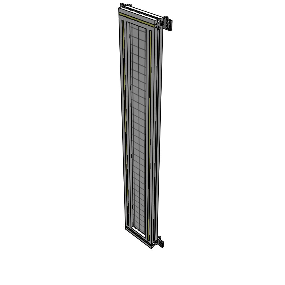 A4-1400-0200-0150-HYMZK SINGLE PANEL-NO LEGS WITH HINGES 1400MM X 200MM 1" MESH, AS A KIT