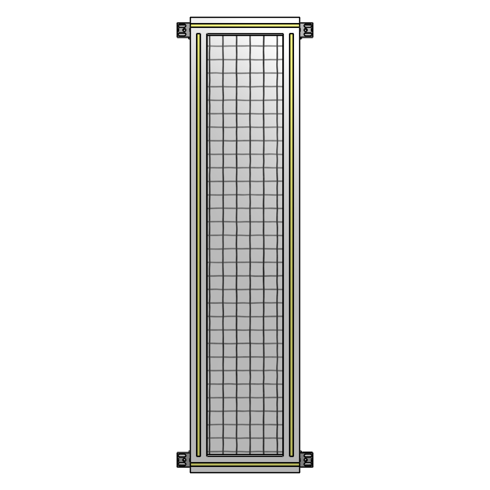 A4-1400-0300-0150-HYMZA SINGLE PANEL-NO LEGS WITH HINGES 1400MM X 300MM 1" MESH, FULLY ASSEMBLED