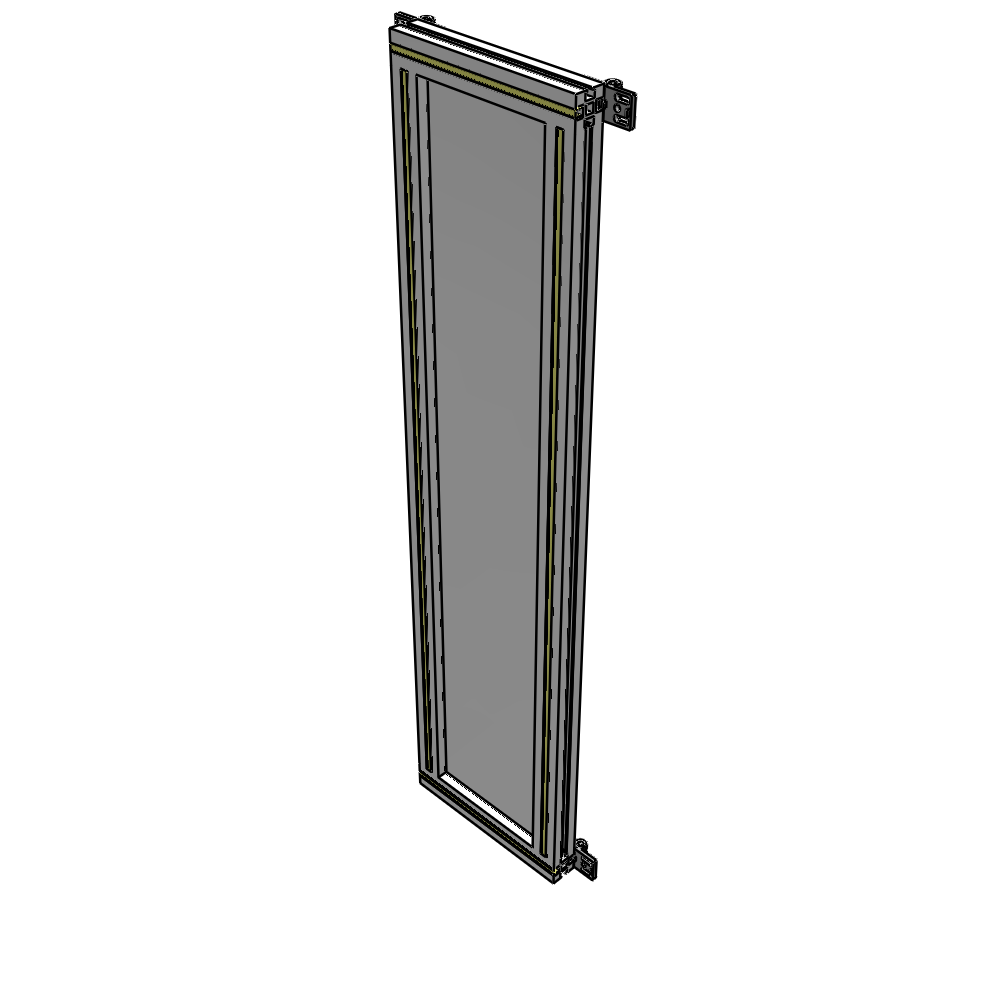 A4-1400-0300-0150-HYPZK SINGLE PANEL-NO LEGS WITH HINGES 1400MM X 300MM 1/4" POLYCARBONATE, AS A KIT