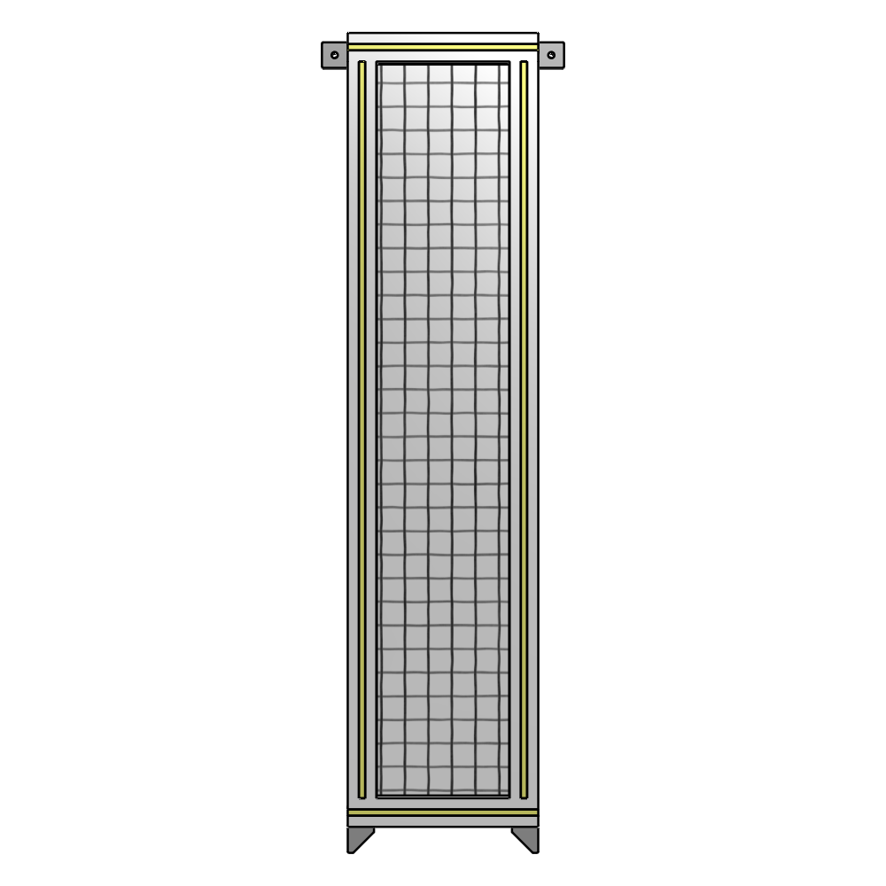 A4-1400-0300-0150-TYMZA SINGLE PANEL-NO LEGS WITH TIE PLATES AND ANGLE 1400MM X 300MM  1" MESH, FULLY ASSEMBLED