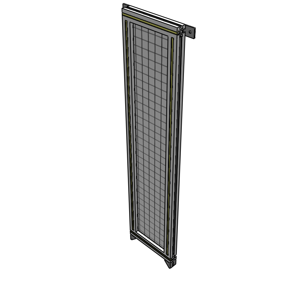 A4-1400-0300-0150-TYMZA SINGLE PANEL-NO LEGS WITH TIE PLATES AND ANGLE 1400MM X 300MM  1" MESH, FULLY ASSEMBLED