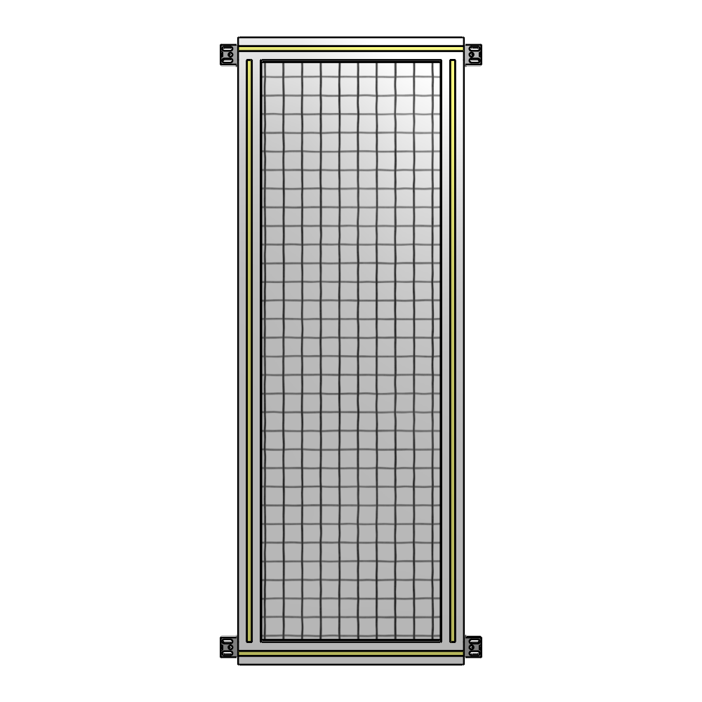 A4-1400-0450-0150-HYMZA SINGLE PANEL-NO LEGS WITH HINGES 1400MM X 450MM 1" MESH, FULLY ASSEMBLED