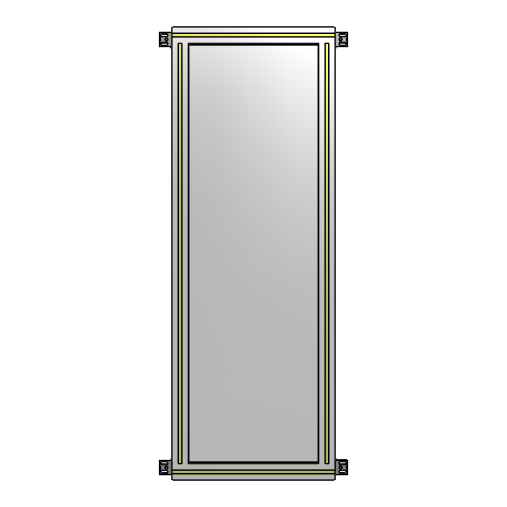 A4-1400-0450-0150-HYPZK SINGLE PANEL-NO LEGS WITH HINGES 1400MM X 450MM 1/4" POLYCARBONATE, AS A KIT