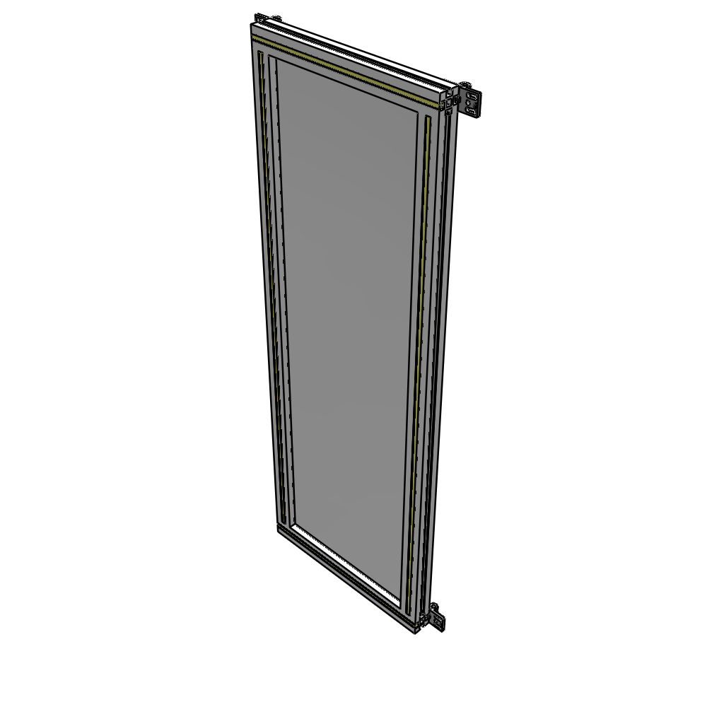A4-1400-0450-0150-HYPZK SINGLE PANEL-NO LEGS WITH HINGES 1400MM X 450MM 1/4" POLYCARBONATE, AS A KIT