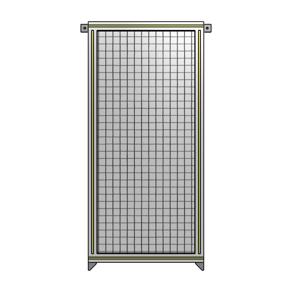 A4-1400-0600-0150-TYMZK SINGLE PANEL-NO LEGS WITH TIE PLATES AND ANGLE 1400MM X 600MM 1" MESH, AS A KIT