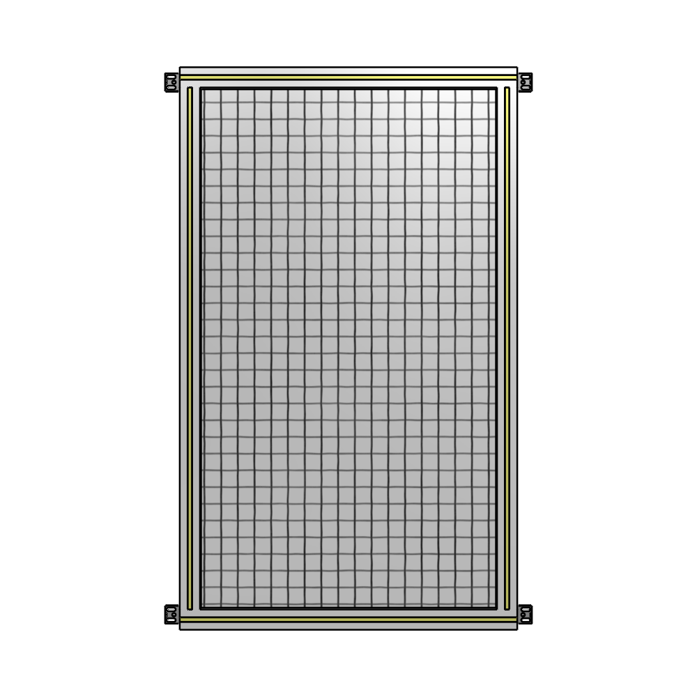 A4-1400-0750-0150-HYMZK SINGLE PANEL-NO LEGS WITH HINGES 1400MM X 750MM 1" MESH, AS A KIT
