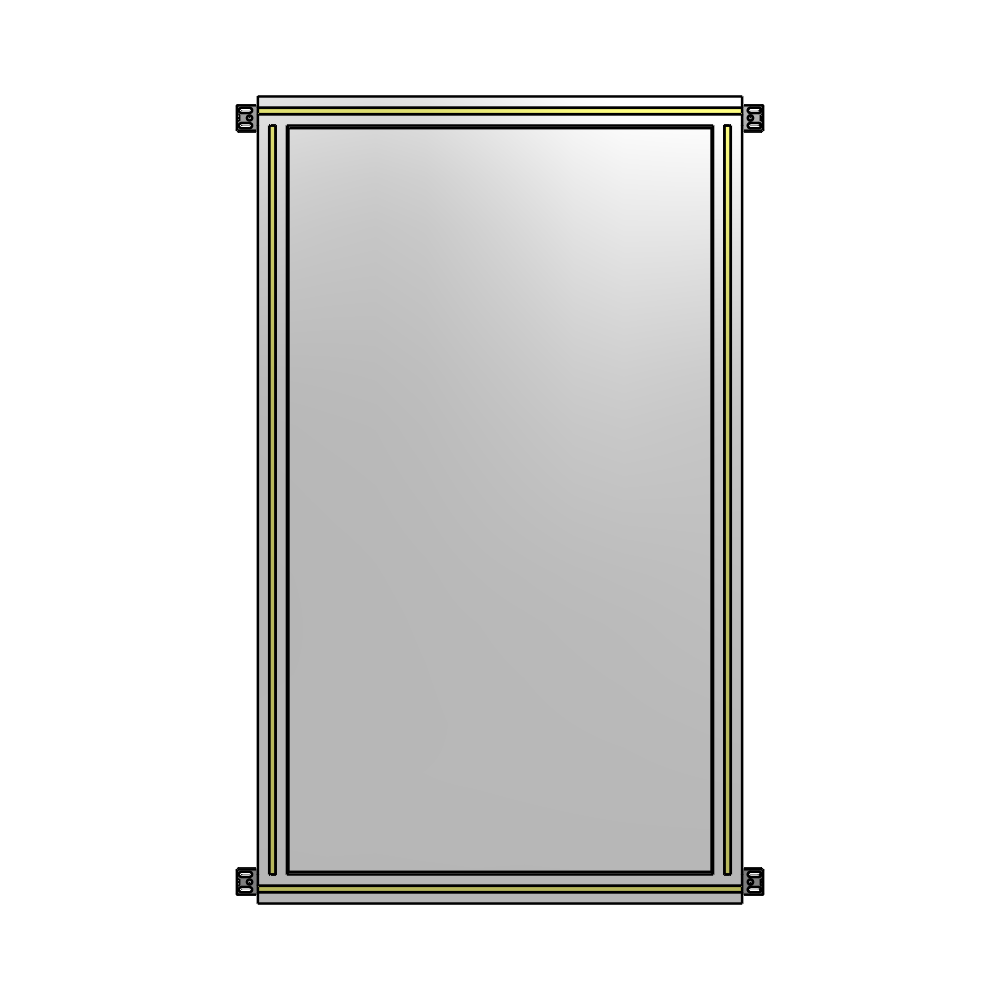 A4-1400-0750-0150-HYPZA SINGLE PANEL-NO LEGS WITH HINGES 1400MM X 750MM 1/4" POLYCARBONATE, ASSEMBLED