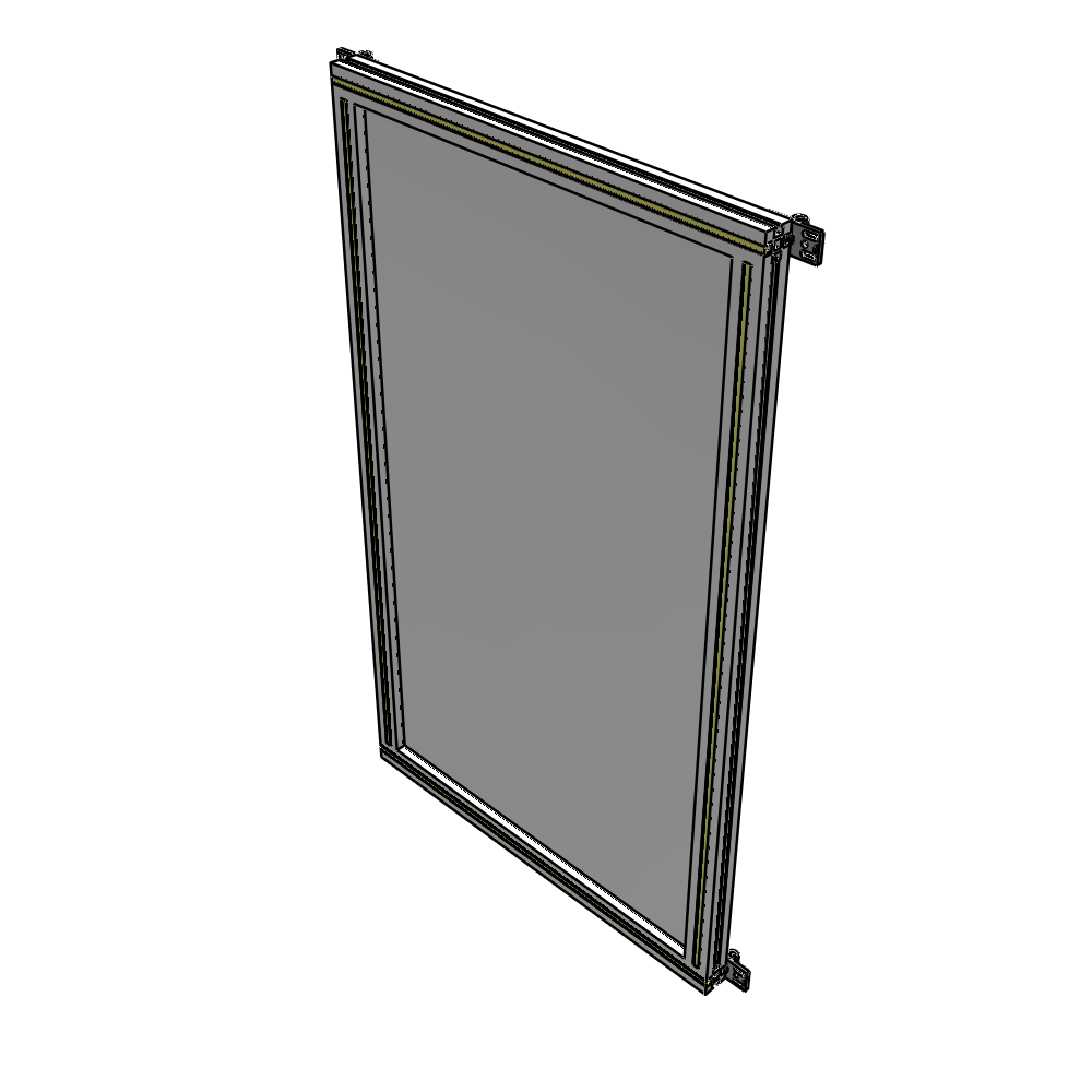 A4-1400-0750-0150-HYPZA SINGLE PANEL-NO LEGS WITH HINGES 1400MM X 750MM 1/4" POLYCARBONATE, ASSEMBLED