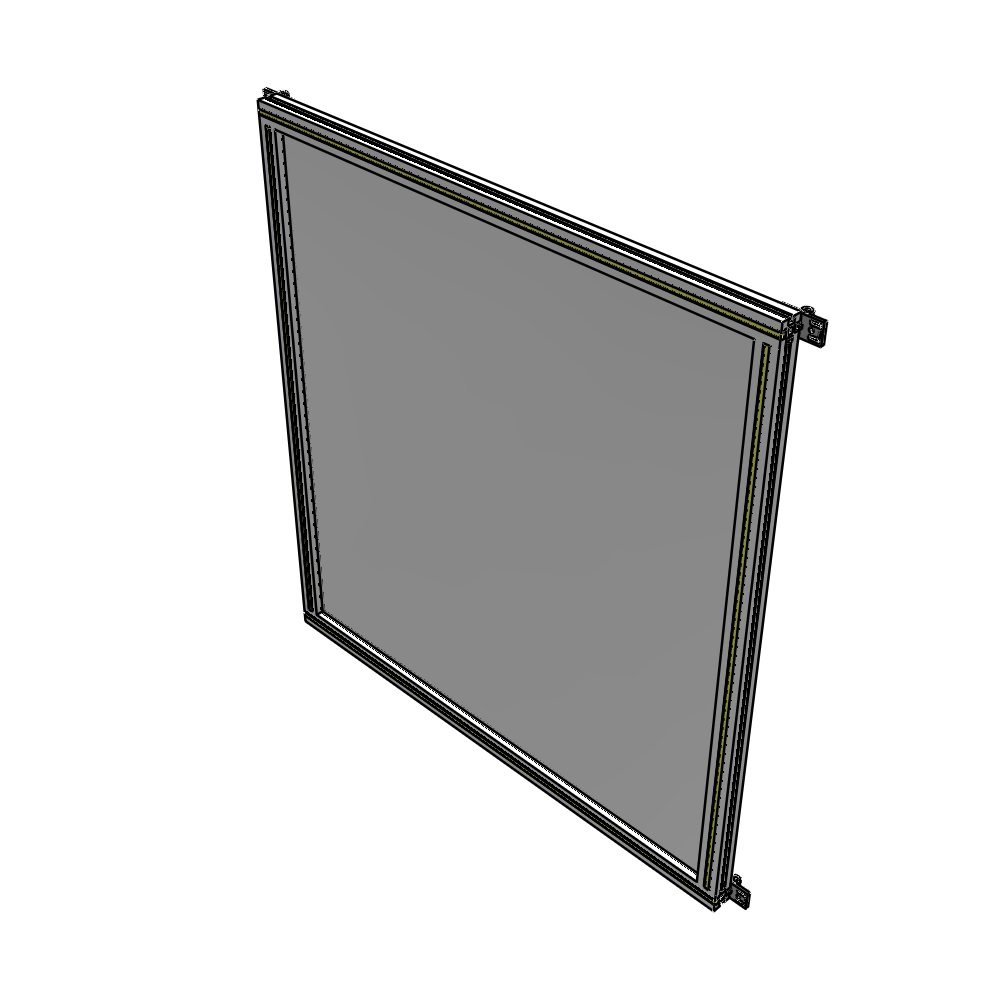 A4-1400-1200-0150-HYPZA SINGLE PANEL-NO LEGS WITH HINGES 1400MM X 1200MM 1/4" POLYCARBONATE, FULLY ASSEMBLED