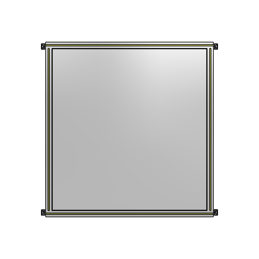 A4-1400-1200-0150-HYPZK SINGLE PANEL-NO LEGS WITH HINGES 1400MM X 1200MM 1/4" POLYCARBONATE, AS A KIT