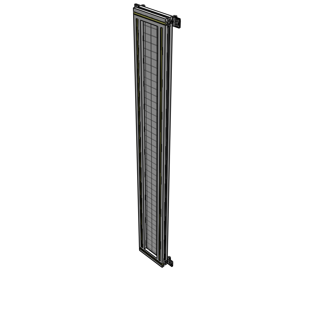 A4-1700-0200-0150-HYMZA SINGLE PANEL-NO LEGS WITH HINGES 1700MM X 200MM  1" MESH, FULLY ASSEMBLED