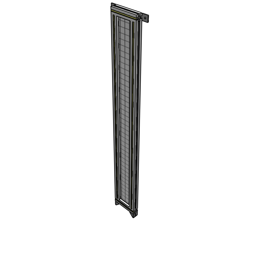A4-1700-0200-0150-TYMZK SINGLE PANEL-NO LEGS WITH TIE PLATES AND ANGLE 1700MM X 200MM 1" MESH, AS A KIT