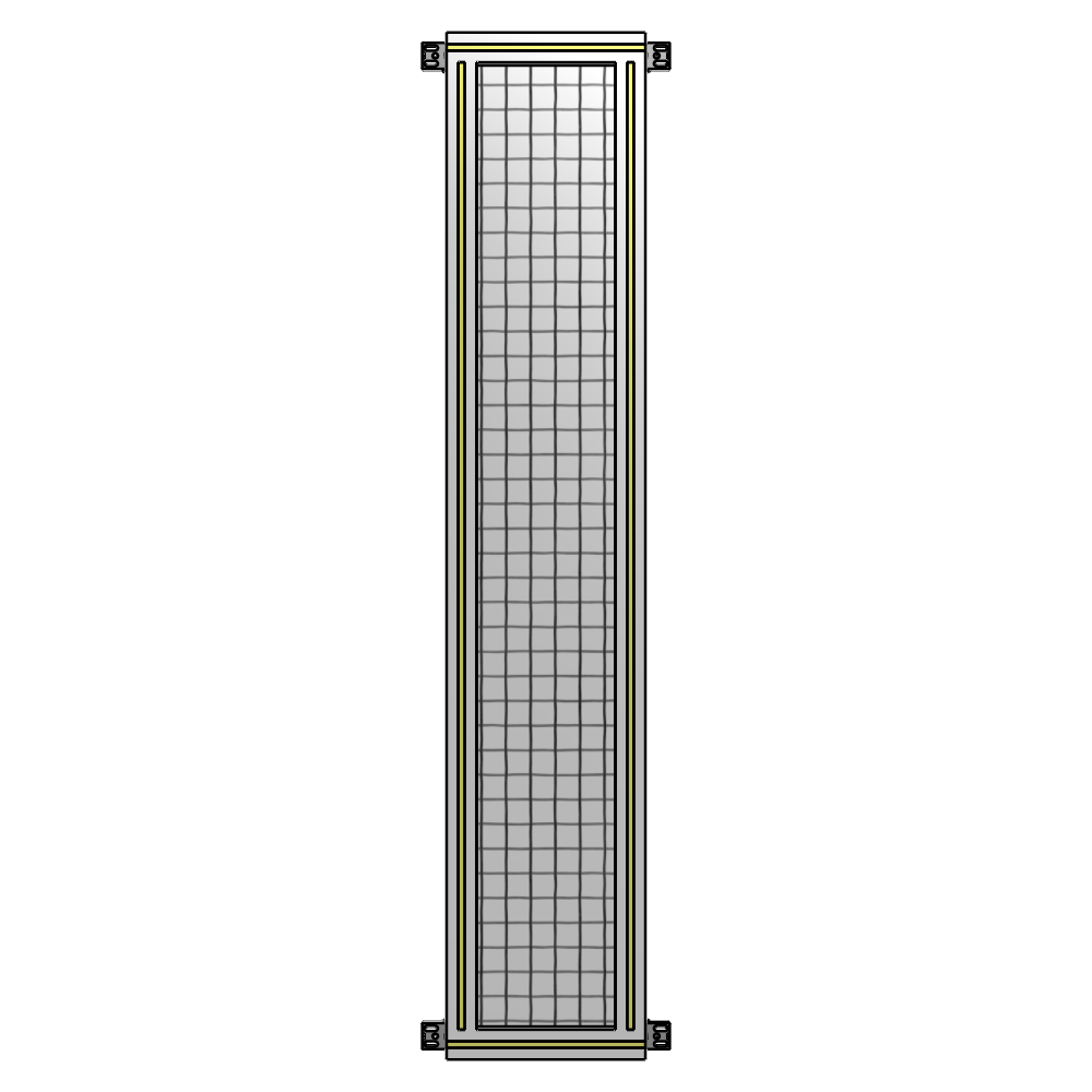 A4-1700-0300-0150-HYMZK SINGLE PANEL-NO LEGS WITH HINGES 1700MM X 300MM 1" MESH, AS A KIT