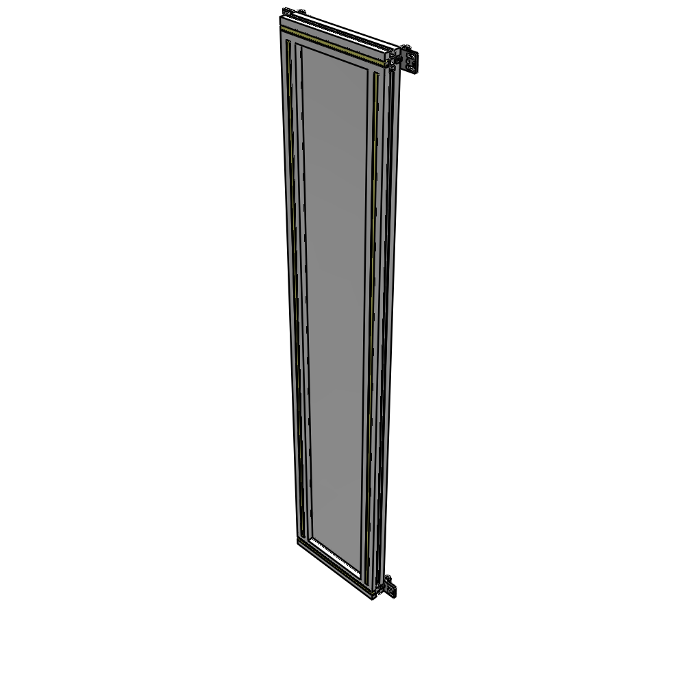 A4-1700-0300-0150-HYPZA SINGLE PANEL-NO LEGS WITH HINGES 1700MM X 300MM 1/4" POLYCARBONATE, FULLY ASSEMBLED