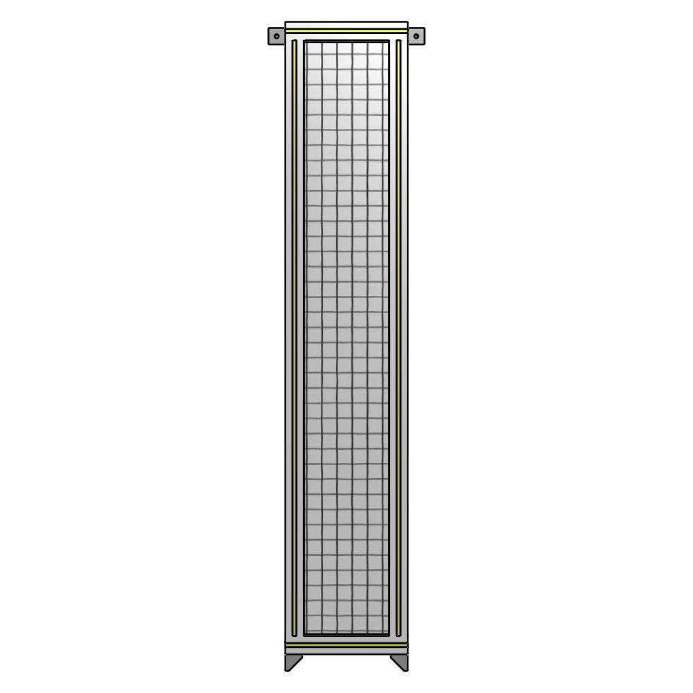A4-1700-0300-0150-TYMZK SINGLE PANEL-NO LEGS WITH TIE PLATES AND ANGLE 1700MM X 300MM 1" MESH, AS A KIT