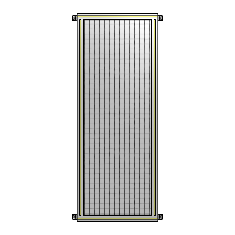 A4-1700-0600-0150-HYMZK SINGLE PANEL-NO LEGS WITH HINGES 1700MM X 600MM  1" MESH, AS A KIT
