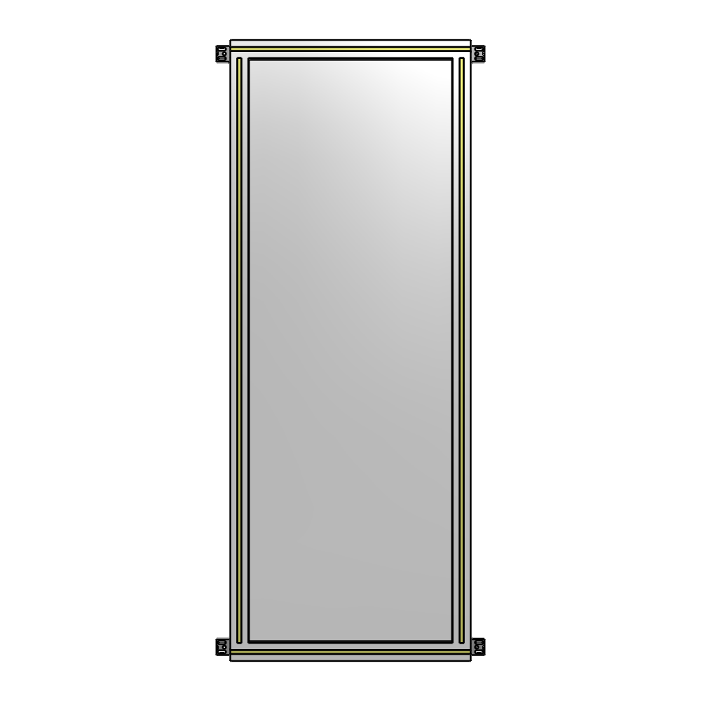 A4-1700-0600-0150-HYPZK SINGLE PANEL-NO LEGS WITH HINGES 1700MM X 600MM 1/4" POLYCARBONATE, AS A KIT