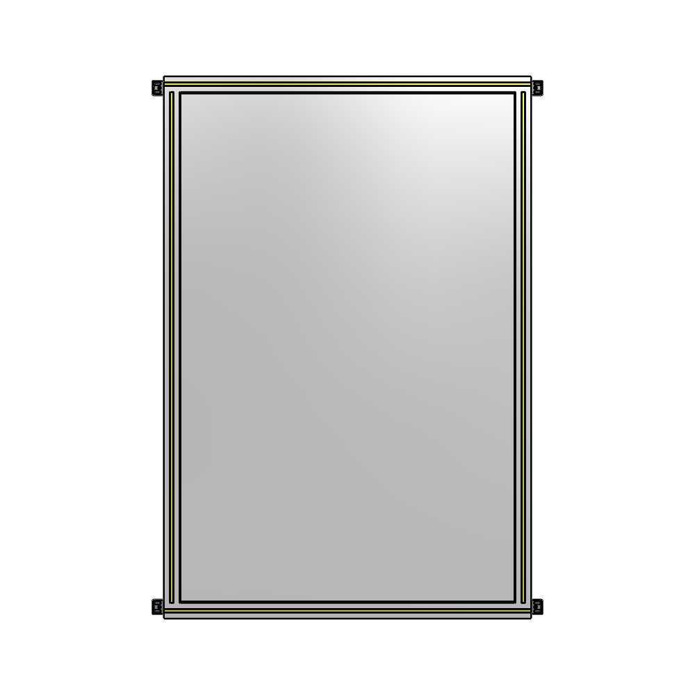 A4-1700-1050-0150-HYPZK SINGLE PANEL-NO LEGS WITH HINGES 1700MM X 1050MM  1/4" POLYCARBONATE, AS A KIT